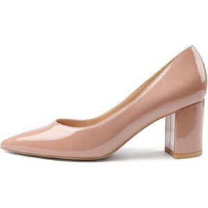 Pumps for Women Chunky Heels Comfortable Middle Block Heel Work Dress Pumps